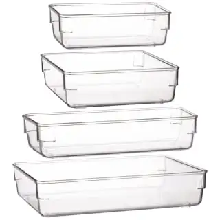 Home Essentials Clear Organiser Plastic Tray - Small 2 Home Essentials Clear Organiser Plastic Tray - Small - Image 2