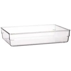 Home Essentials Clear Organiser Plastic Tray - Large
