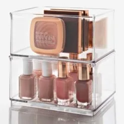 Home Essentials Clear Nestable Storage Tub - Medium 5 Home Essentials Clear Nestable Storage Tub - Medium -ComfyZone Shop 384979 clear nestable box medium