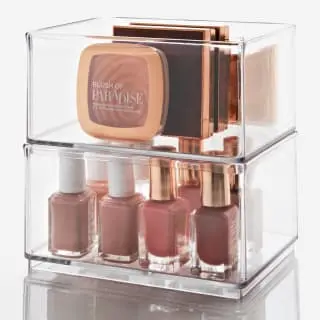 Home Essentials Clear Nestable Storage Tub - Medium 3 Home Essentials Clear Nestable Storage Tub - Medium - Image 3