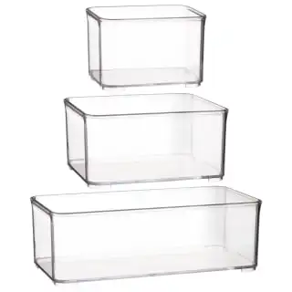 Home Essentials Clear Nestable Storage Tub - Medium 2 Home Essentials Clear Nestable Storage Tub - Medium - Image 2