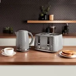 Goodmans Textured Kettle - Grey -ComfyZone Shop 386685 386707 goodmans textured kettle toaster grey