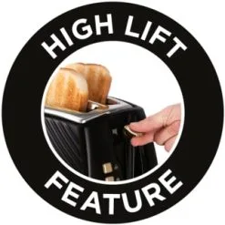 Russell Hobbs Groove Toaster - Black & Gold -ComfyZone Shop 386939 russell hobbs groove 2 slice toaster black and gold