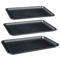 Betty Crocker Non-Stick Baking Tray Set 3pc -ComfyZone Shop 388523 set of 3 non stick baking trays group 2