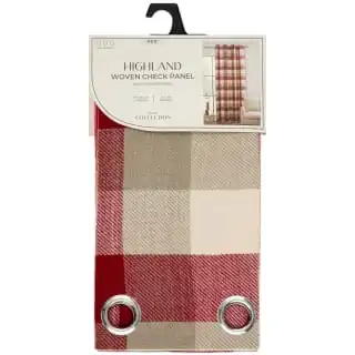 B&M Highland Woven Check Panel 54 X 86" - Red 1 B&M Highland Woven Check Panel 54 X 86" - Red