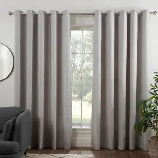 B&M Colorado Hopsack Fully Lined Silver Eyelet Curtains 66 X 90" 1 B&M Colorado Hopsack Fully Lined Silver Eyelet Curtains 66 X 90"
