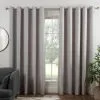 B&M Colorado Hopsack Fully Lined Silver Eyelet Curtains 46 X 72"