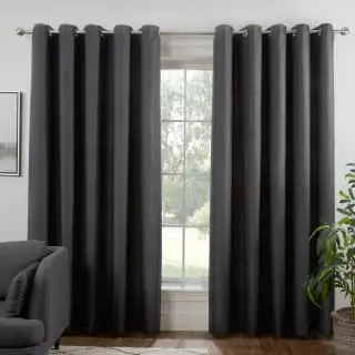 B&M Colorado Hopsack Fully Lined Charcoal Eyelet Curtains 46 X 54" 1 B&M Colorado Hopsack Fully Lined Charcoal Eyelet Curtains 46 X 54"