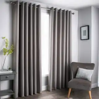 B&M Oxford Grey Black Out Curtains With Eyelets 66 X 90" 1 B&M Oxford Grey Black Out Curtains With Eyelets 66 X 90"
