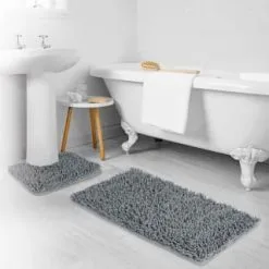 B&M Noodle Bath Mat Set - Charcoal