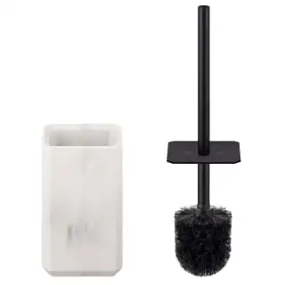 B&M Marble Toilet Brush - White 1 B&M Marble Toilet Brush - White
