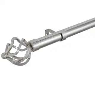 B&M Steel Mace Cage Curtain Pole 120 - 220cm 1 B&M Steel Mace Cage Curtain Pole 120 - 220cm