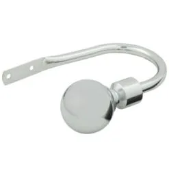 B&M Shiny Nickle Silver Orb Curtain Hold Backs 2pk