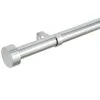 B&M Shiny Nickle Stud End Curtain Pole 70 - 120cm