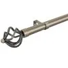 B&M Antique Brass Mace Curtain Pole 70 - 120cm