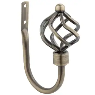 B&M Antique Brass Mace Curtain Hold Backs 2pk 2 B&M Antique Brass Mace Curtain Hold Backs 2pk - Image 2