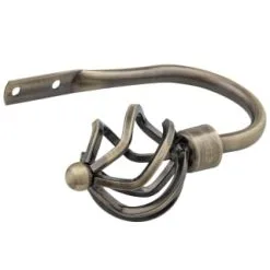 B&M Antique Brass Mace Curtain Hold Backs 2pk