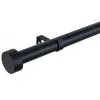 B&M Black Stud End Curtain Pole 70 - 120cm