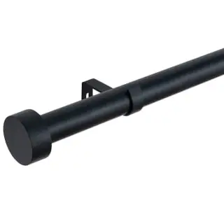 B&M Black Stud End Curtain Pole 70 - 120cm 1 B&M Black Stud End Curtain Pole 70 - 120cm