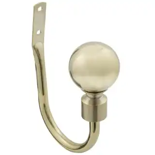 B&M Shiny Gold Orb Curtain Hold Backs 2pk 2 B&M Shiny Gold Orb Curtain Hold Backs 2pk - Image 2