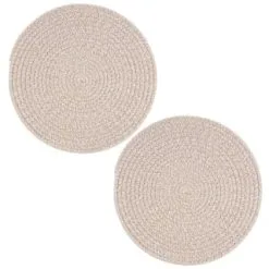 B&M Cotton Woven Placemats 2pk 5 B&M Cotton Woven Placemats 2pk -ComfyZone Shop 390337 2pk cotton woven placemats natural 2