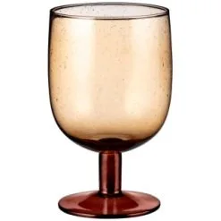 B&M Amber Bubble Effect Wine Glass