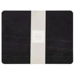 B&M Black Wooden Placemats 2pk