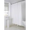 B&M Mono Jacquard Shower Curtain - White