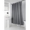 B&M Mono Jacquard Shower Curtain - Grey