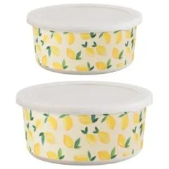 B&M Round Tubs 2pk - Lemons -ComfyZone Shop 392928 2pk reuse and repurpose round tubs lemon 6