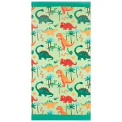 B&M Children's Beach Towel - Green Dinosaur