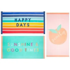 B&M Adult's Beach Towel - Sunshine & Good Times -ComfyZone Shop 393919 adult slogan beach towel group 2