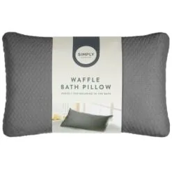 Simply Everyday Waffle Bath Pillow - Grey