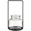 B&M Glass Lantern With Black Frame