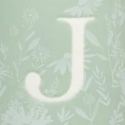 B&M Floral Alphabet Mug (Assorted) -ComfyZone Shop 394397 floral alphabet mug green j 2