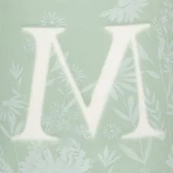 B&M Floral Alphabet Mug (Assorted) -ComfyZone Shop 394397 floral alphabet mug green m 2