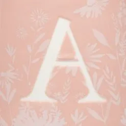 B&M Floral Alphabet Mug (Assorted) -ComfyZone Shop 394397 floral alphabet mug pink a 2