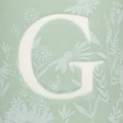 B&M Floral Alphabet Mug (Assorted) -ComfyZone Shop 394402 floral alphapet mug green g 2