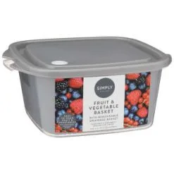 Simply Everyday Fruit & Vegetable Basket With Removeable Drainage Basket