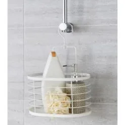 B&M Hanging Bathroom Caddy - White -ComfyZone Shop 394579 hanging caddy white