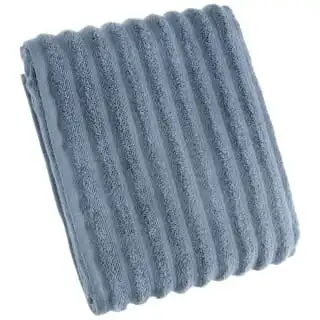 Retreat Knitted Bath Sheet - Blue 1 Retreat Knitted Bath Sheet - Blue