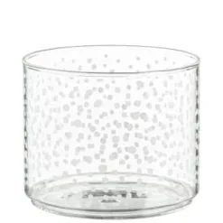 B&M Printed Glass Stackable Storage Jars 3pc - White -ComfyZone Shop 396484 3pk printed glass stackable storage jars white 5