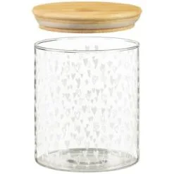 B&M Printed Glass Bamboo Storage Jars 3pc -ComfyZone Shop 396485 3pk printed glass bamboo storage jars 4