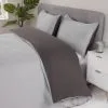 Simply Everyday Reversible King Duvet Set With Pipe - Grey & Charcoal