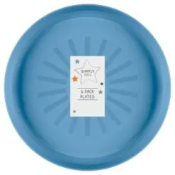 Simply Kids Colour Plates 6pk - Multicolour -ComfyZone Shop 398566 6pk simply kids colour plates boys