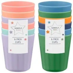 Simply Kids Colour Cups 6pk - Multicolour -ComfyZone Shop 398567 398570 6pk simply kids colour cups group 1