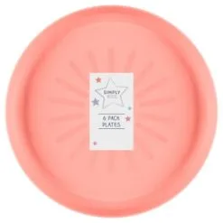 Simply Kids Colour Plates 6pk - Pastel -ComfyZone Shop 398569 6pk simply kids colour plates girls
