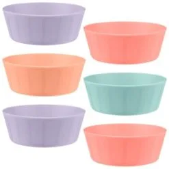 Simply Kids Colour Bowls 6pk - Pastel