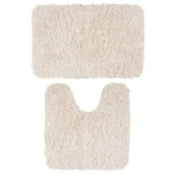 Curtains & Poles Shop -ComfyZone Shop 400295 400294 tufted bath and ped mat cream 2 1